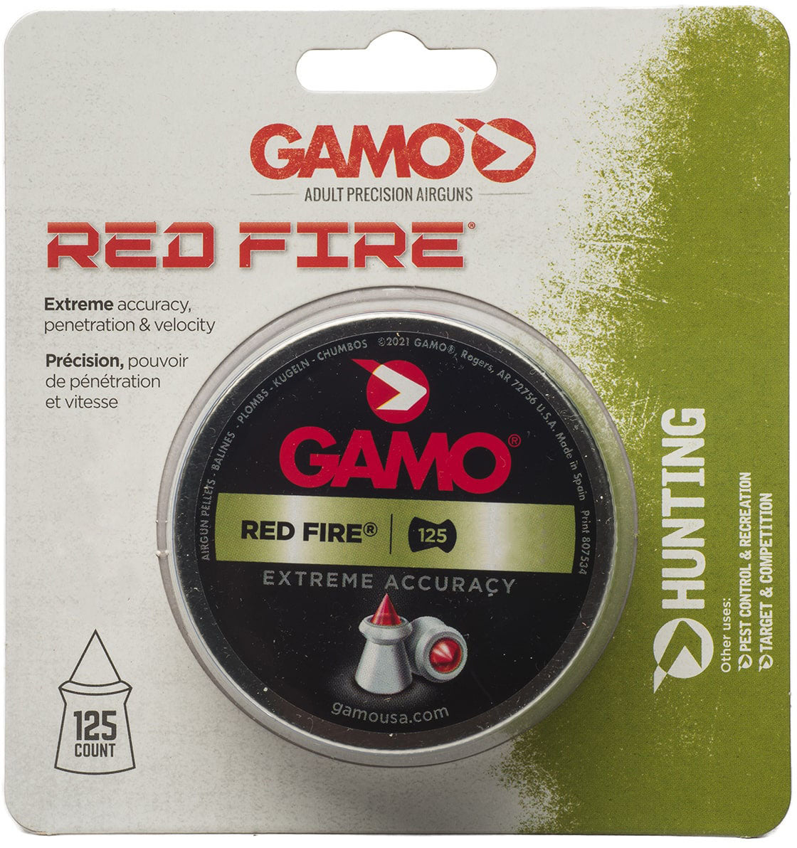 Red Fire .22 cal Pellets - 15.4 gr - 125/Box