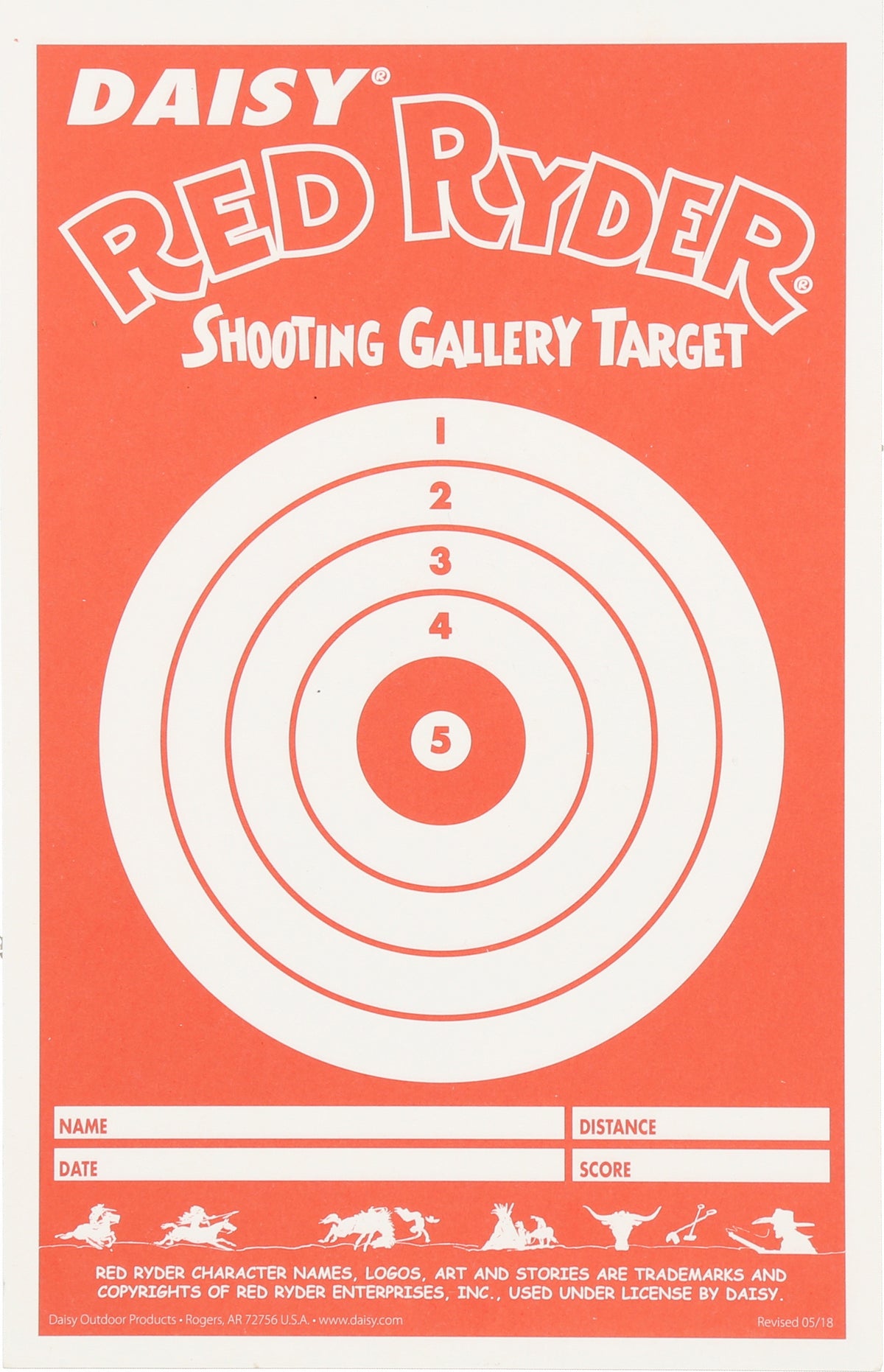 Red Ryder Paper Airgun Targets - 25/PK