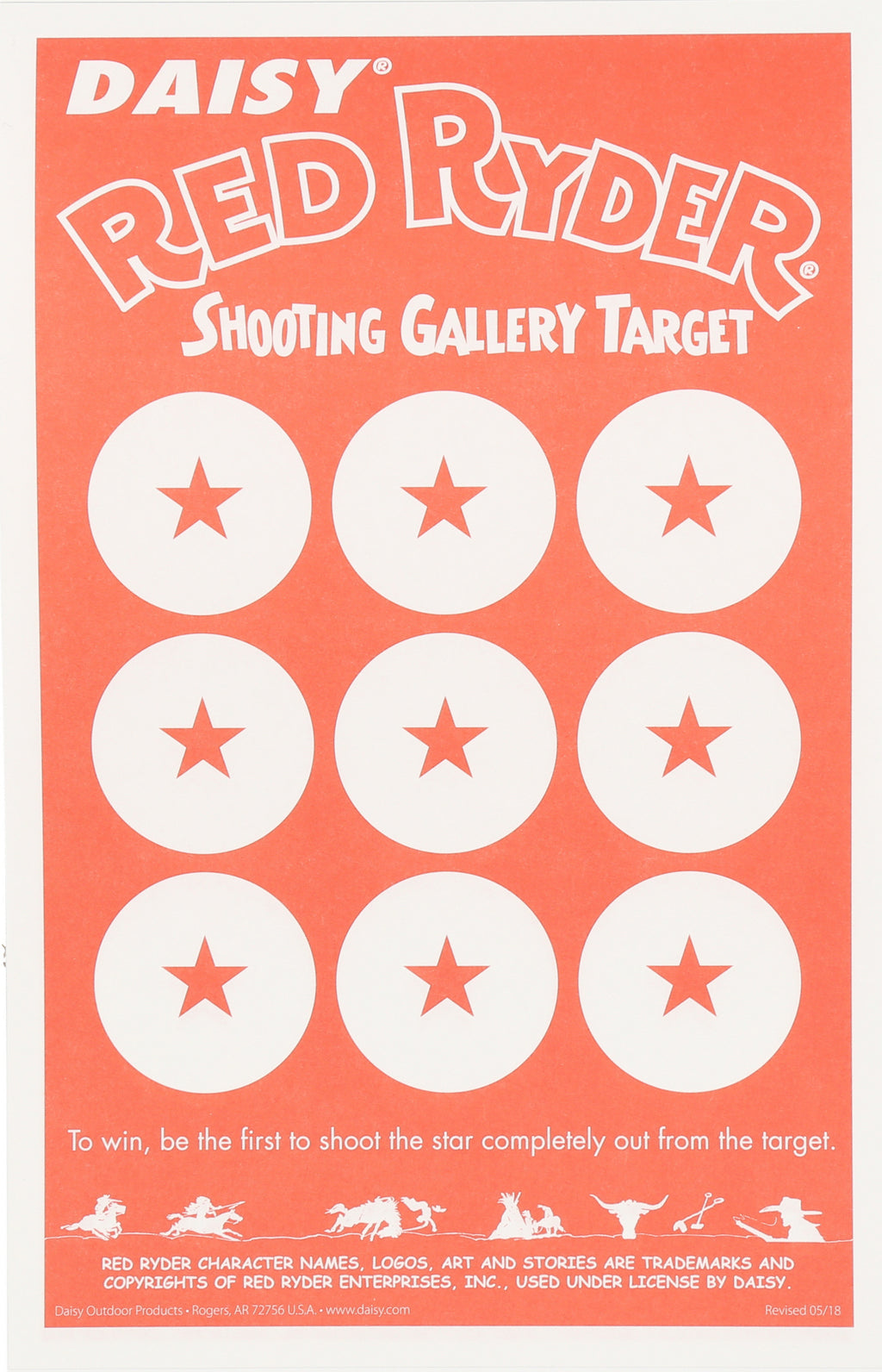 Red Ryder Paper Airgun Targets - 25/PK