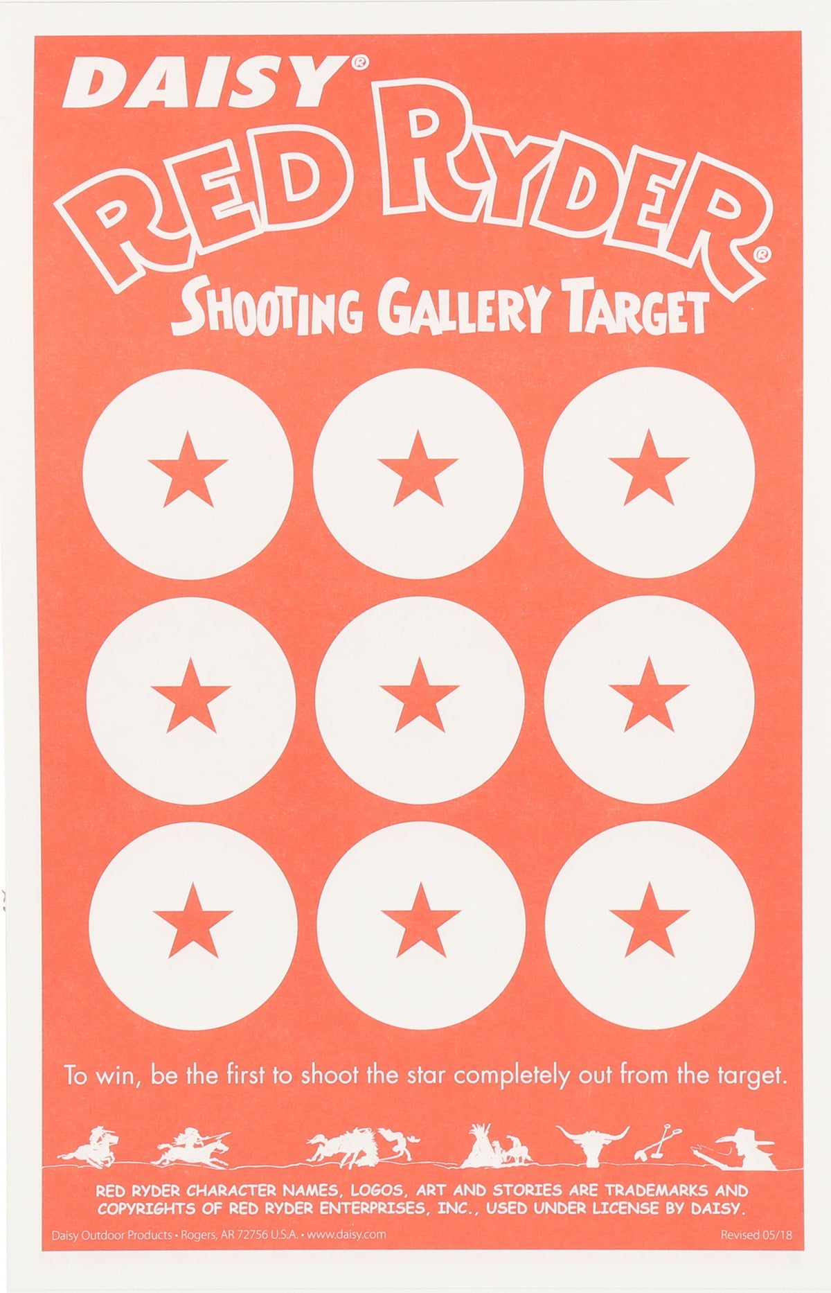 Red Ryder Paper Airgun Targets - 25/PK