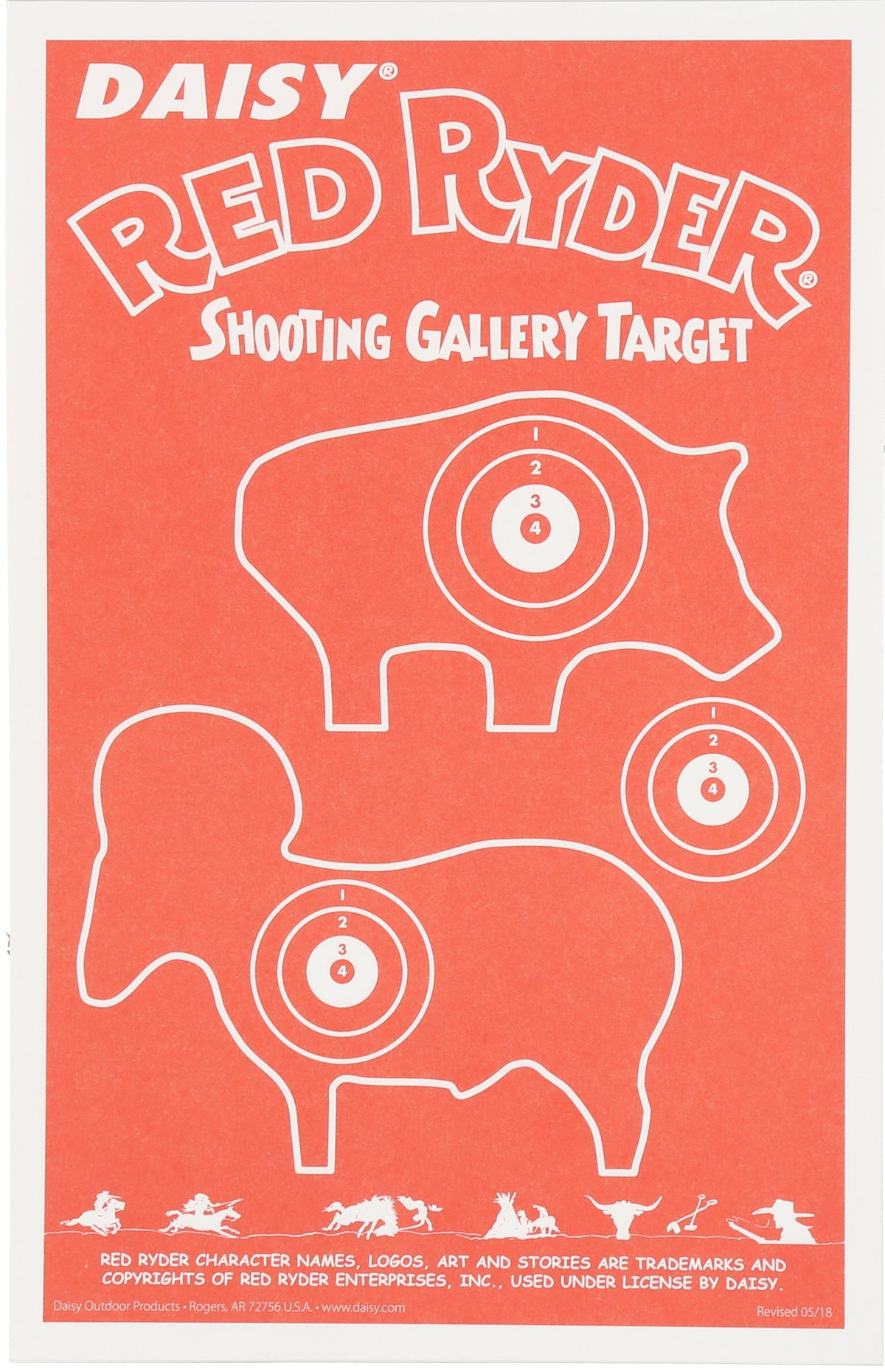 Red Ryder Paper Airgun Targets - 25/PK