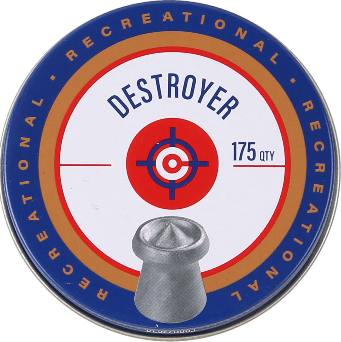 Destroyer .22 cal Lead Pellets - 14.3 gr - 5.5 mm - 175/Box