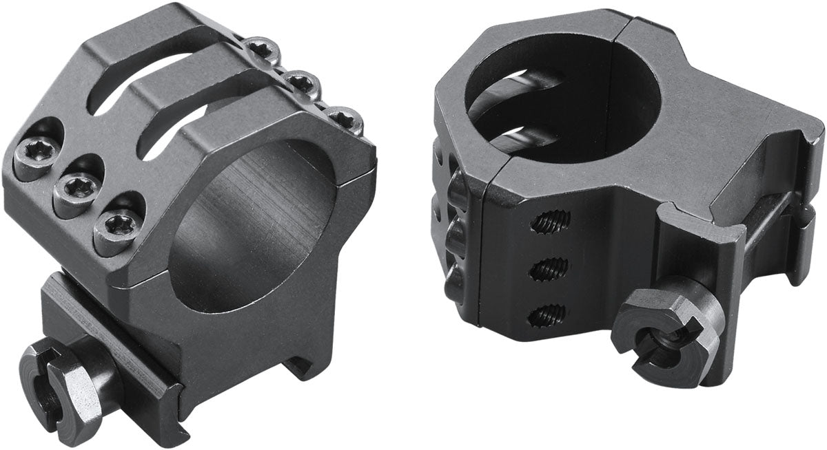 Six Hole Skeleton Scope Rings - Extra High - Matte - 1 in.