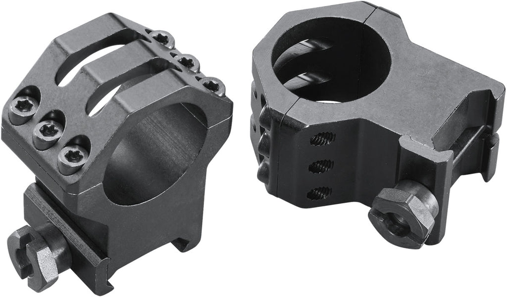 Six Hole Skeleton Scope Rings - Extra Extra High - Matte - 1 in.
