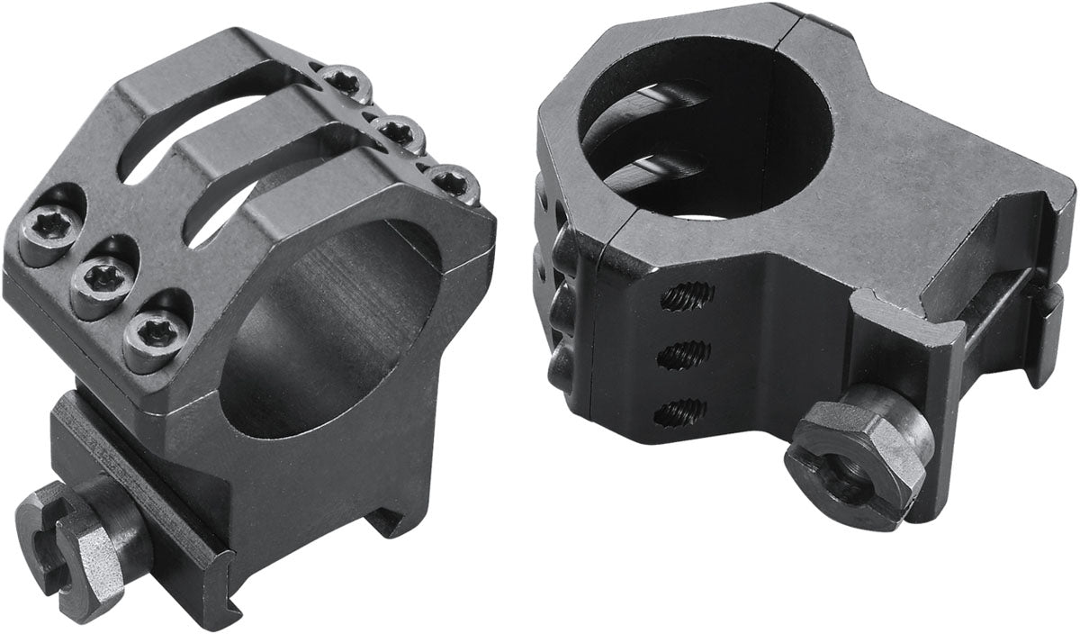 Six Hole Skeleton Scope Rings - Extra Extra High - Matte - 1 in.