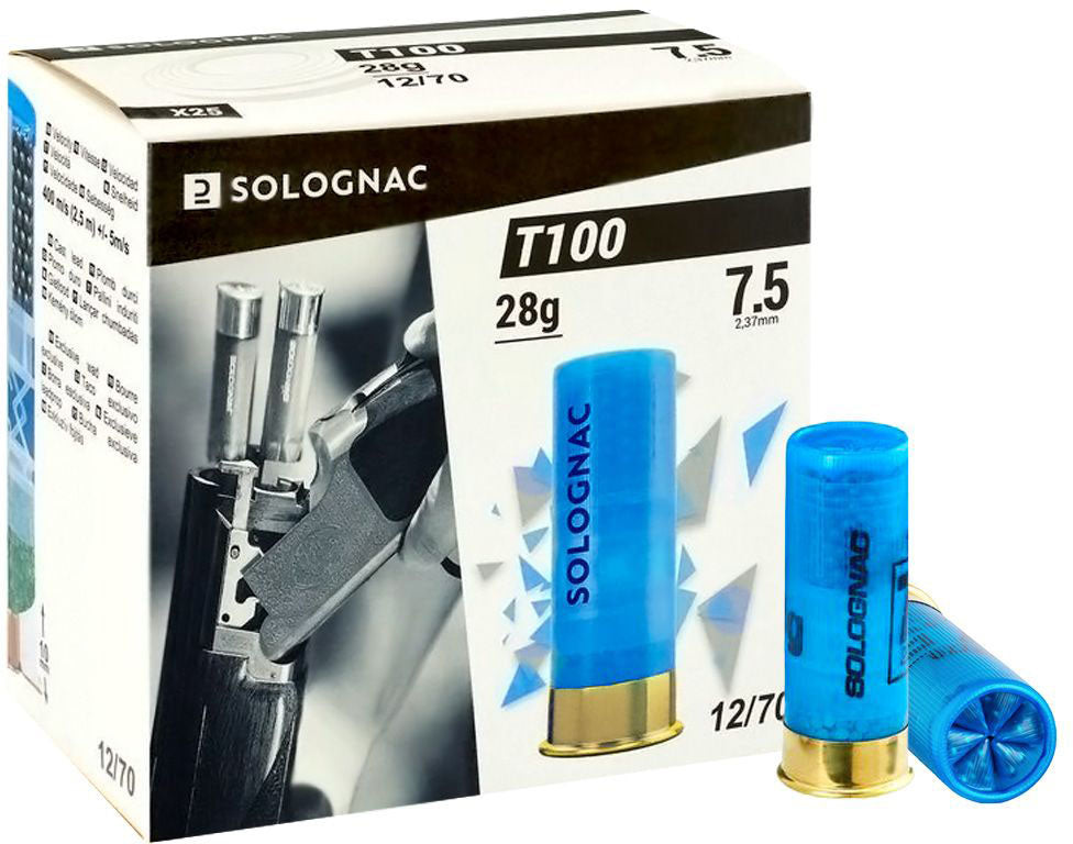 T100 12 ga. Lead Shotgun Shells - 1 oz. - #7.5 - 2 3/4 in. - 25/Box