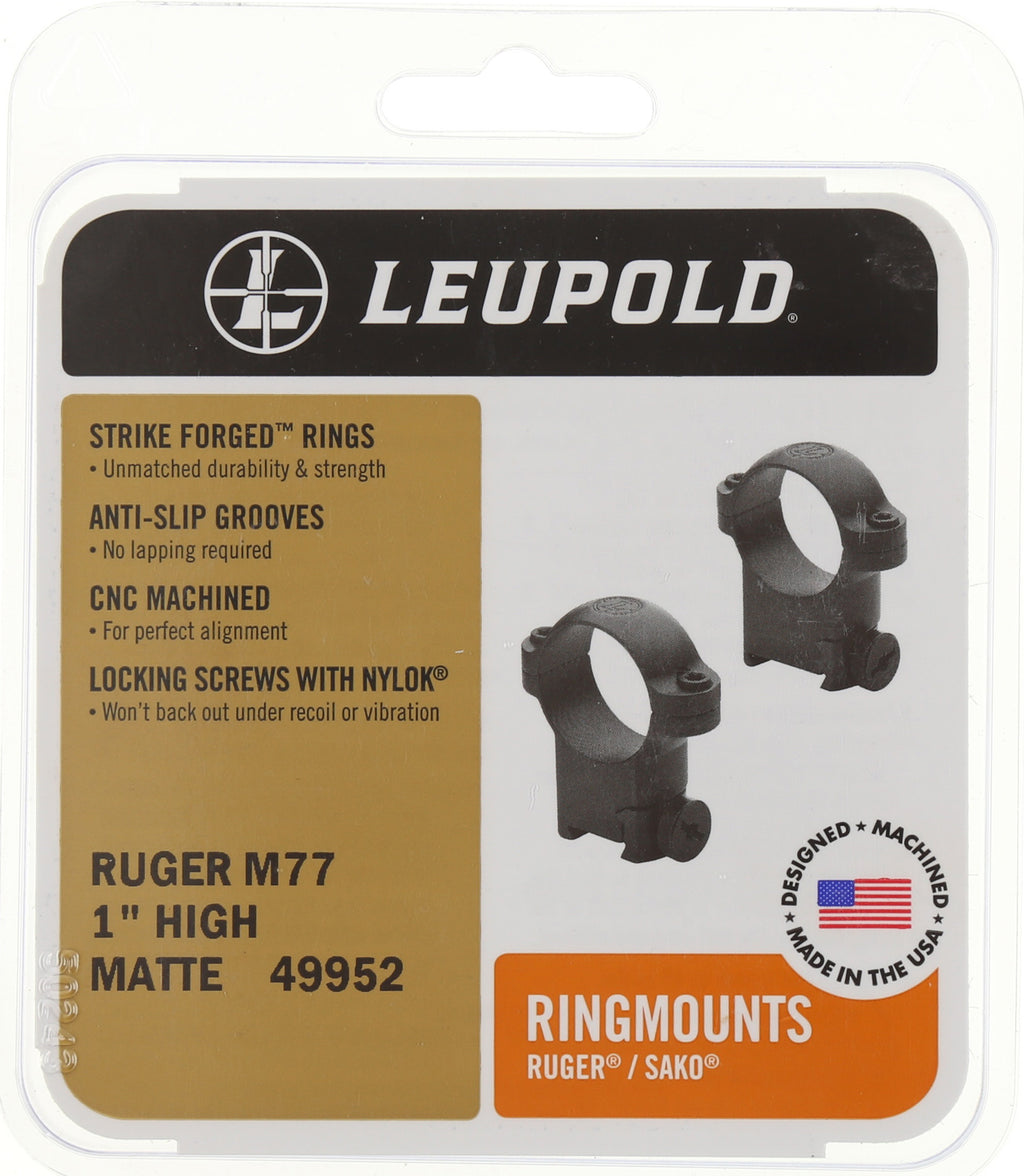 RM M77 Scope Rings - High - Matte - 1 in.