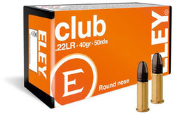 Club .22 LR cal Rimfire Cartridges - 40 gr - 50/Box