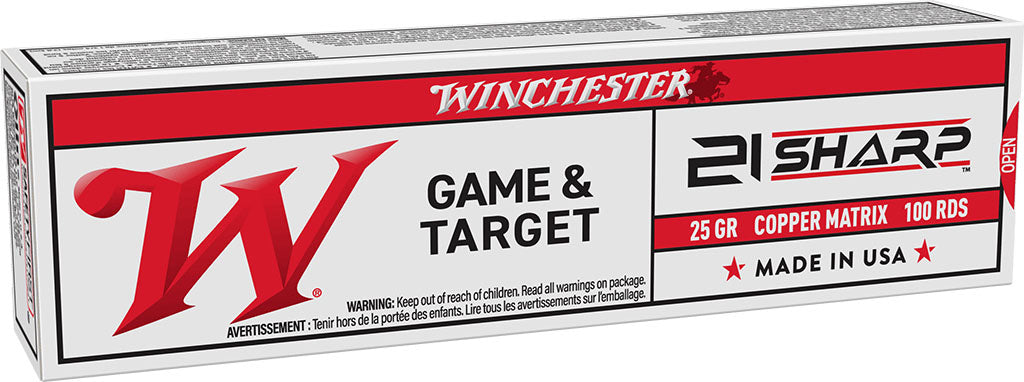 Game & Target .21 SHARP cal Rimfire Cartridges - 25 gr - 100/Box
