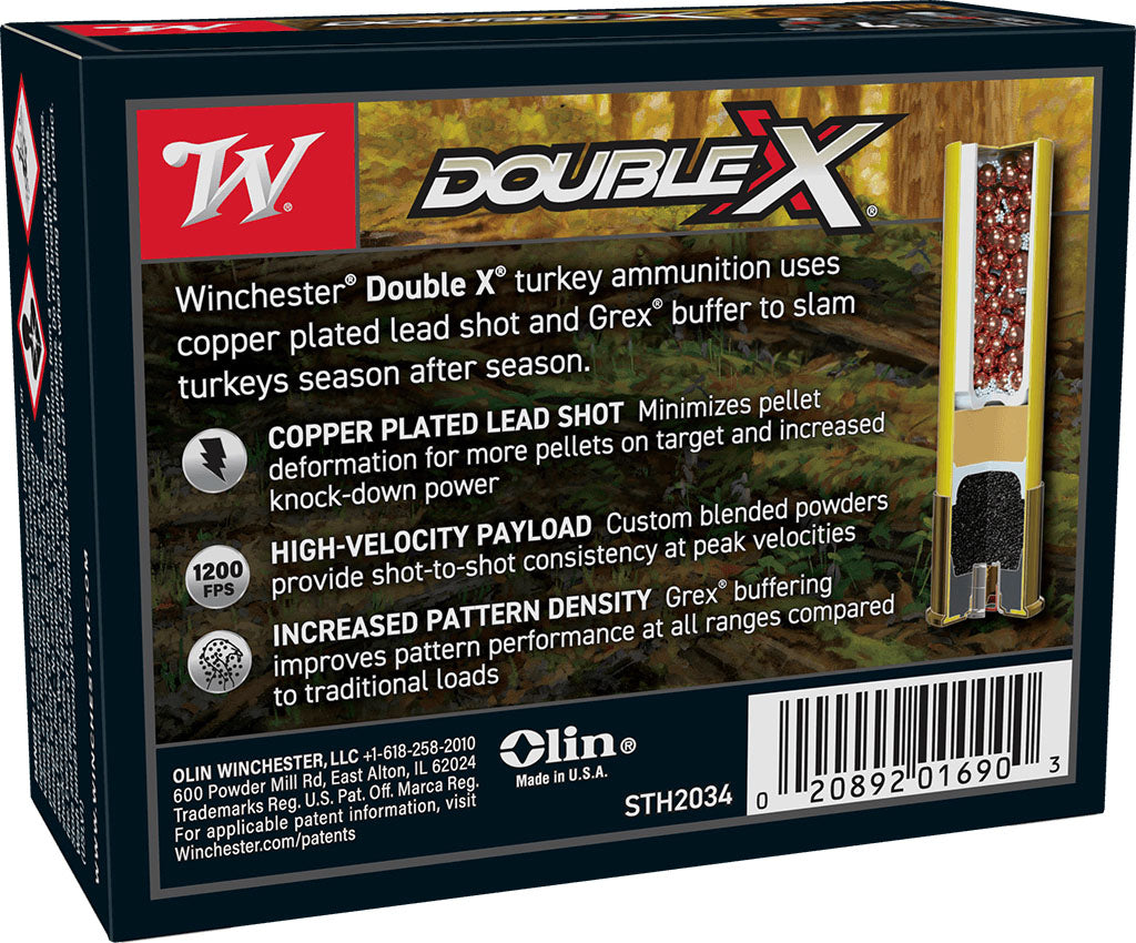 Double X 20 ga. Shotshells - 1 5/16 oz. - #4 - 3 in. - 10/Box