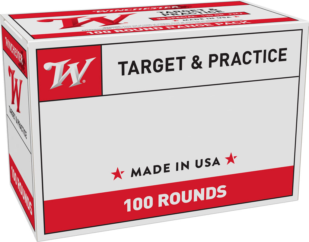 Target and Practice Centrefire Handgun Cartridges - 100/Box
