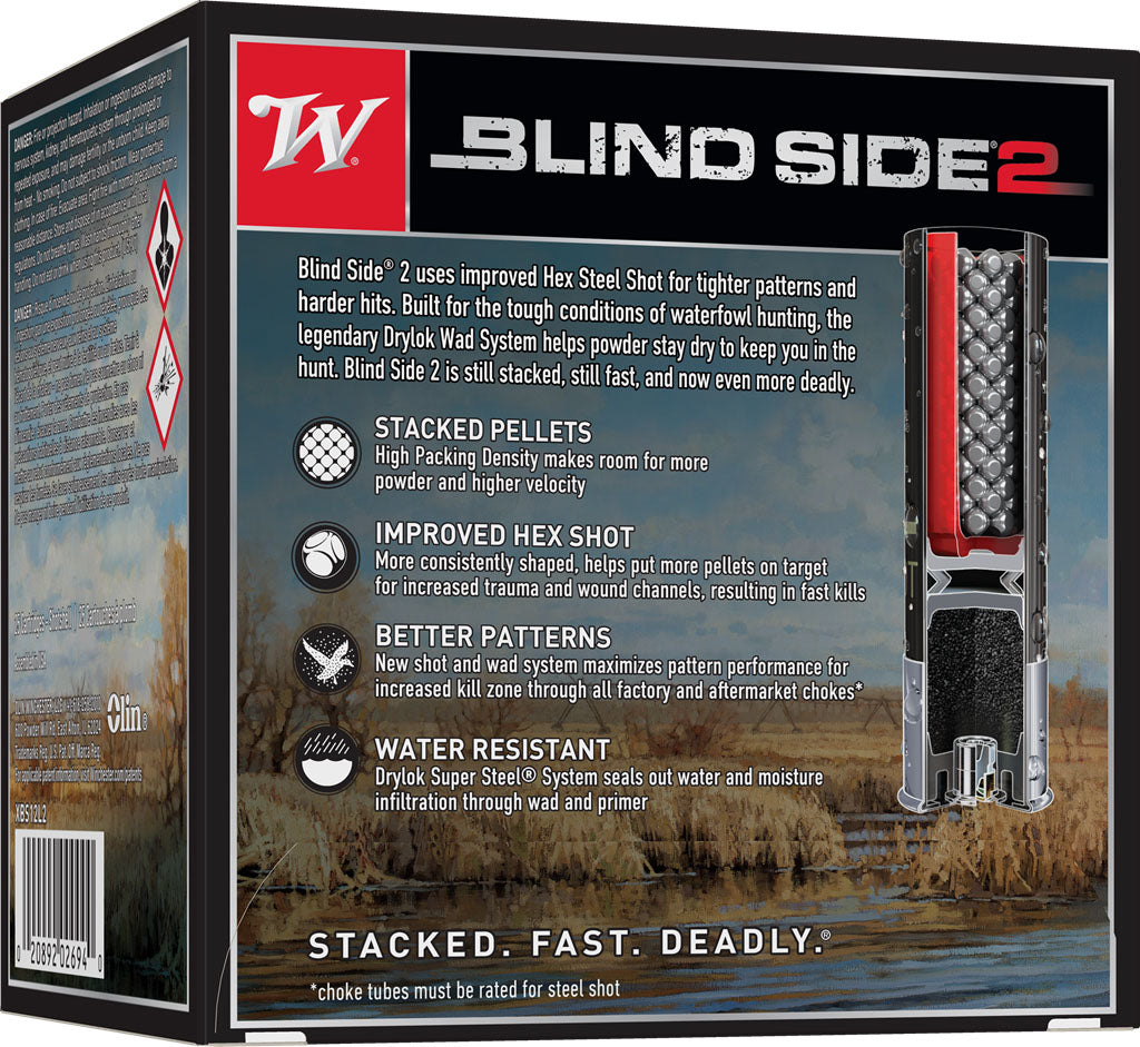 Blind Side 2 12 ga. Shotshells - 1 5/8 oz. - #2 - 3 1/2 in. - 25/Box