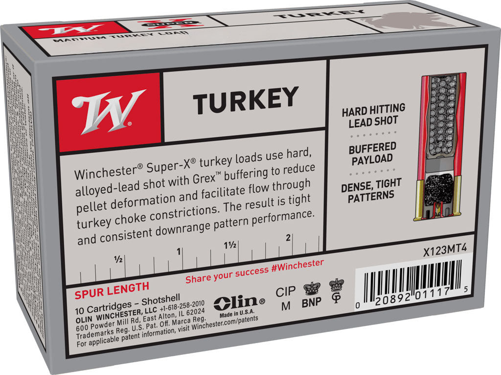 Super X Turkey 12 ga. Lead Shotgun Shells - 3 in. - 10/Box