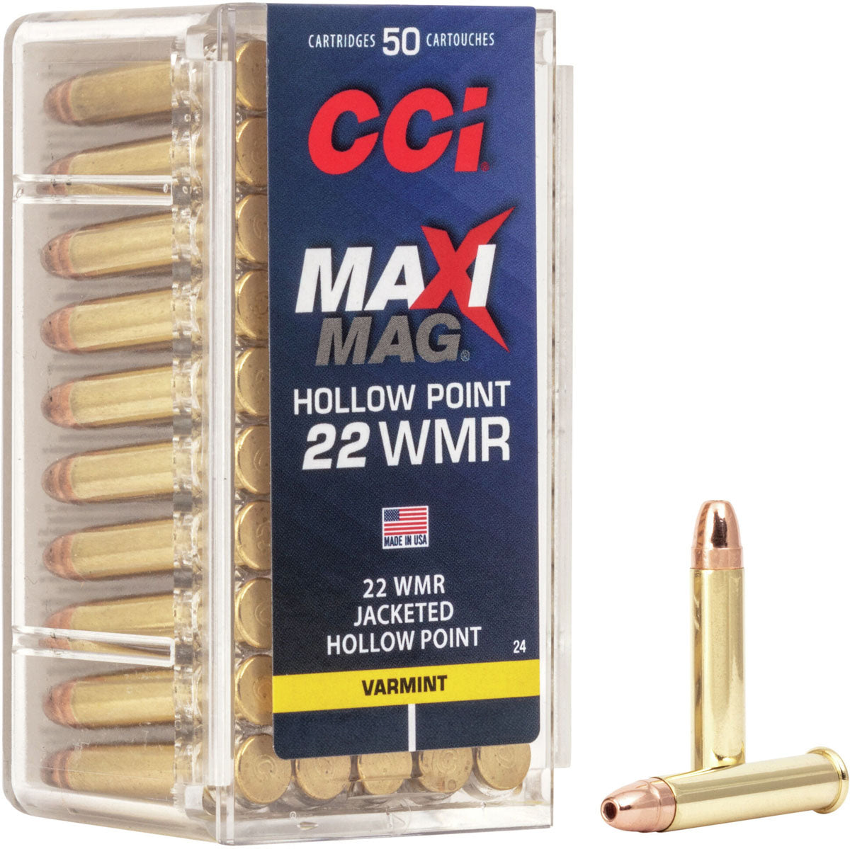 Maxi-Mag HP 22 WMR cal Rimfire Ammunition - 40 gr - 50/Box