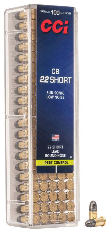 CB Short .22 Short cal Cartridge - 29 gr - 100/Box