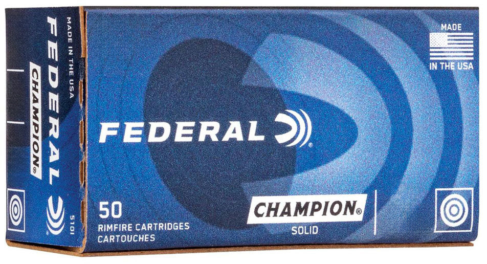 Champion 22 LR cal Cartridges - 40 gr - Lead Round Nose - 50/Box