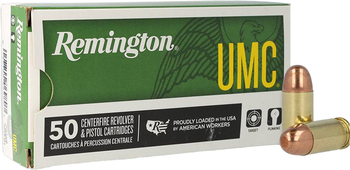 UMC 9 mm LUGER cal Centrefire Handgun Cartridges - 115 gr - 50/Box