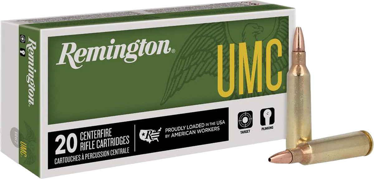 UMC 22-250 REM cal Centrefire Rifle Cartridges - 50 gr - 20/Box