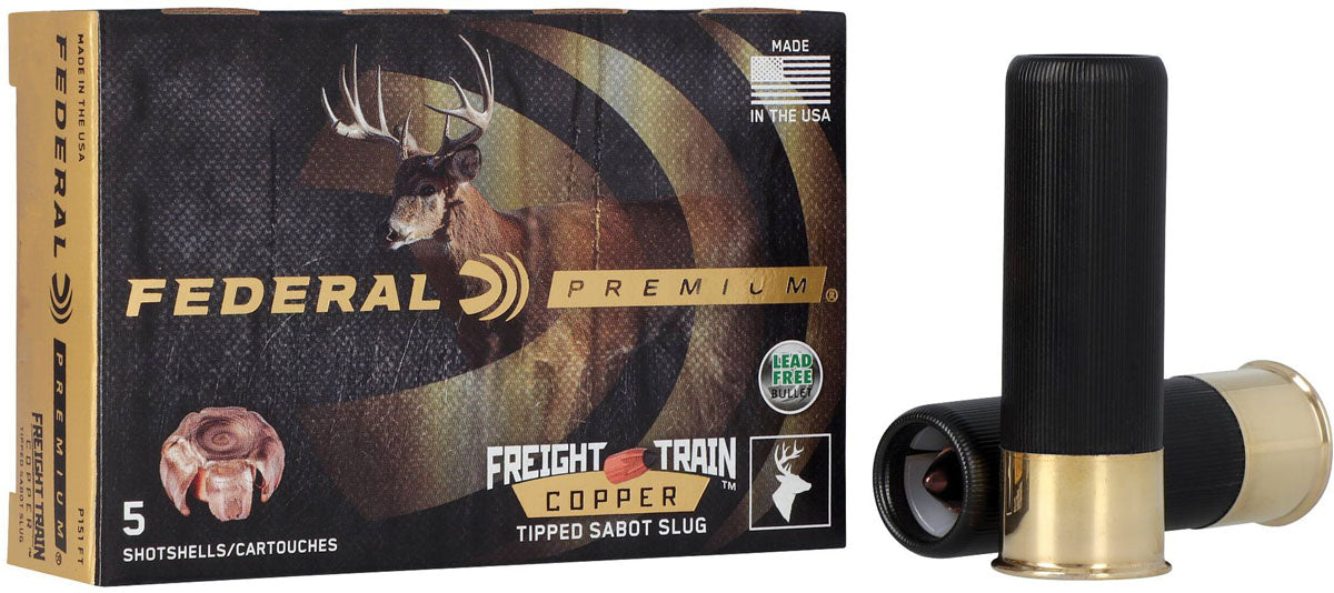 Freight Train Copper 12 ga. Sabot Slugs - 300 gr - 3 in. - 5/Box