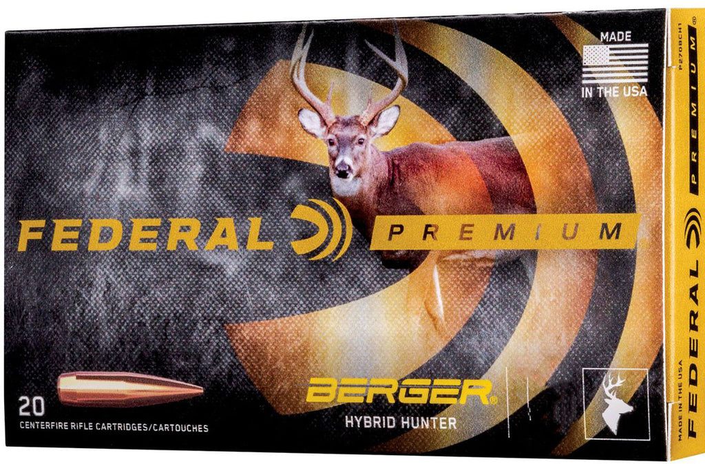 Berger Hybrid Hunter .270 WIN cal Centrefire Rifle Cartridges - 140 gr - 20/Box