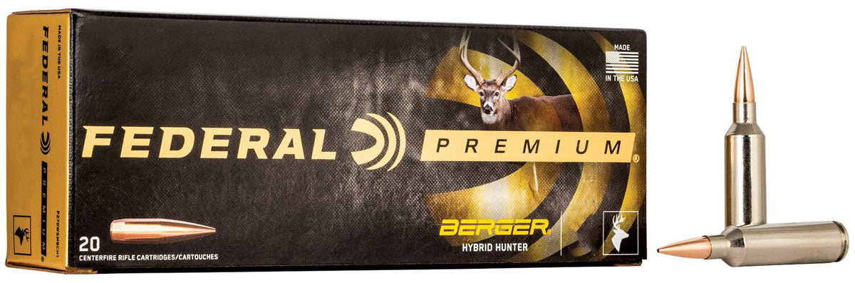 Berger Hybrid Hunter .270 WSM cal Centrefire Rifle Cartridges - 140 gr - 20/Box