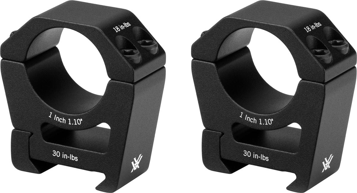 Sport Rifle Scope Rings - High - Matte - 1 in.