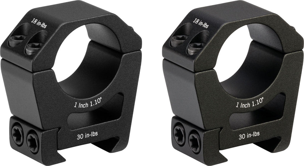 Sport Rifle Scope Rings - High - Matte - 1 in.